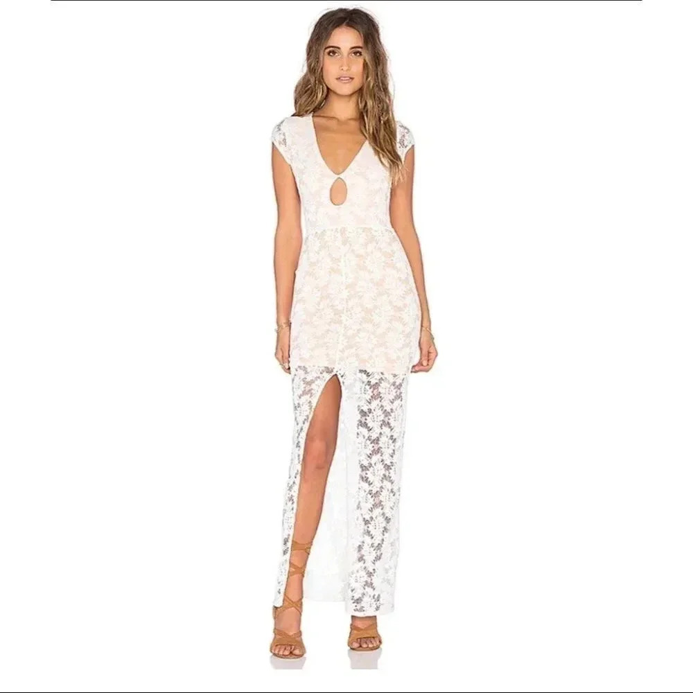 Nightcap Teardrop Lace Maxi Dress